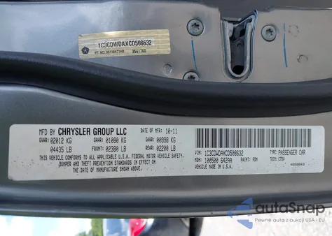 2012 Dodge Caliber Sxt from USA, damaged, VIN 1C3CDWDAXCD508632